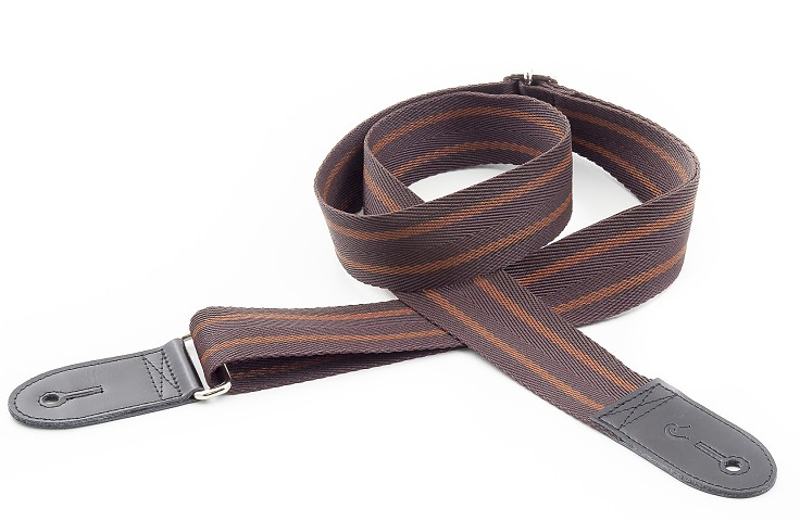 SPIKE BASIC BROWN classic and very narrow folk style strap for guitar and bass, 4 cm wide and made of high quality fabric.